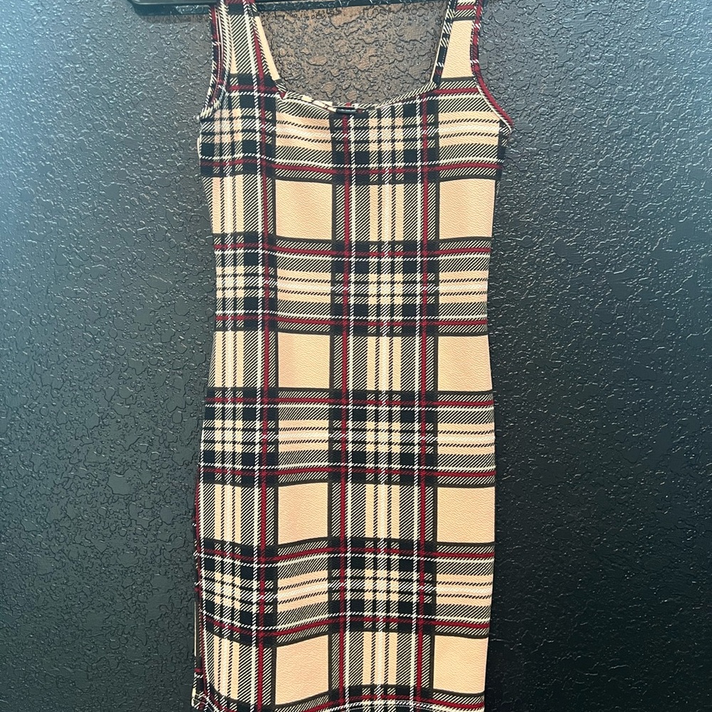 Plaid Sleeveless Dress